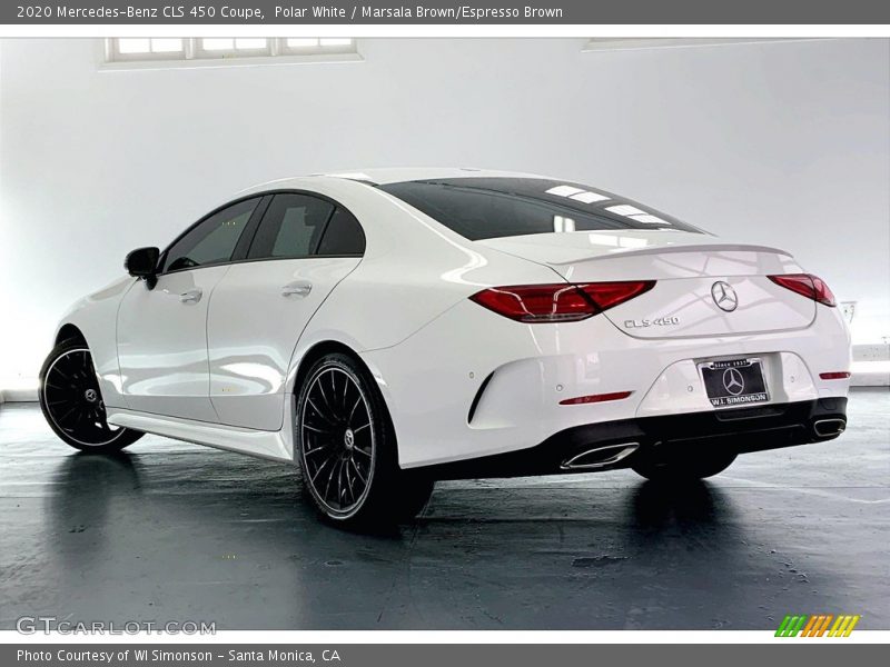 Polar White / Marsala Brown/Espresso Brown 2020 Mercedes-Benz CLS 450 Coupe