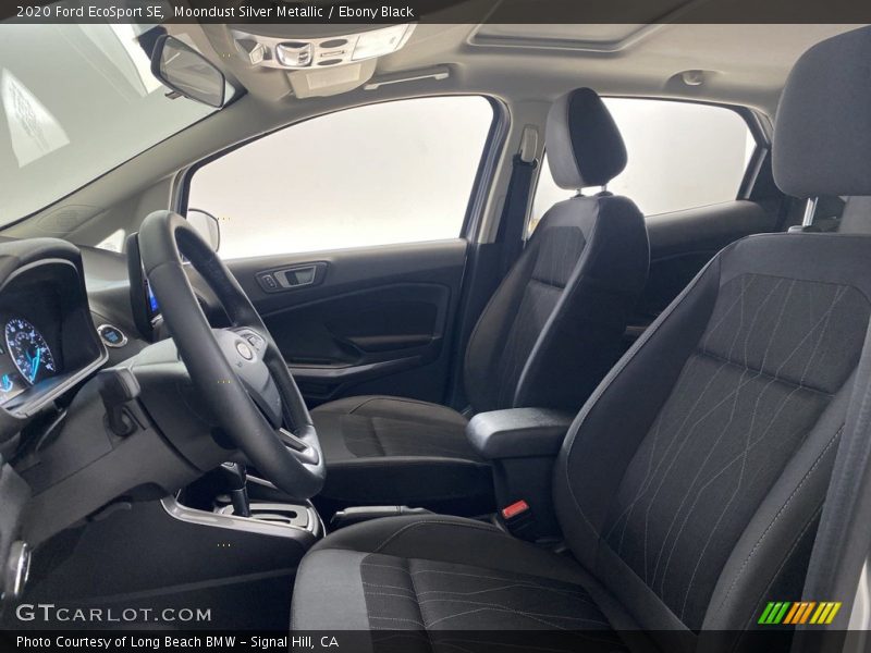 Front Seat of 2020 EcoSport SE
