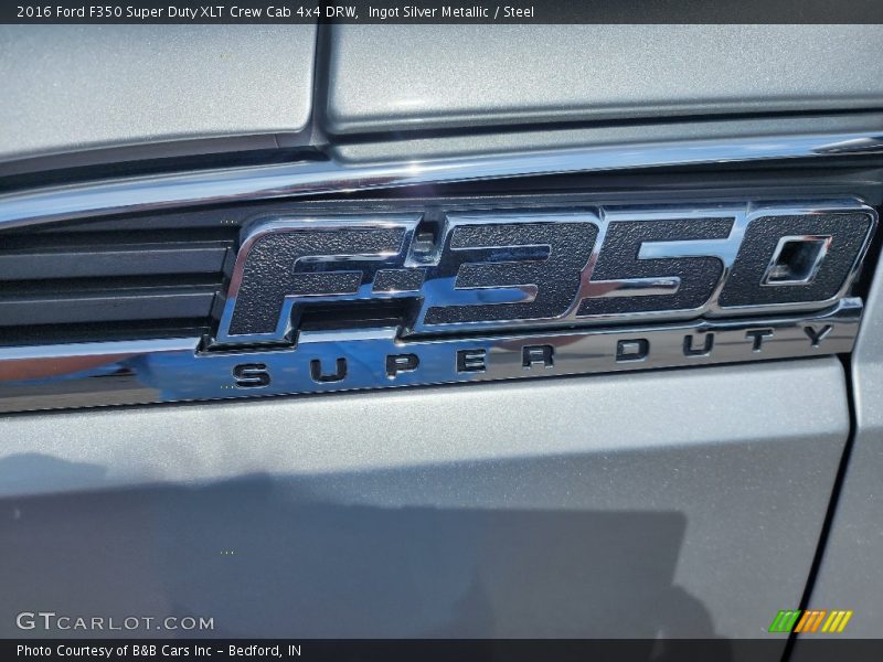 Ingot Silver Metallic / Steel 2016 Ford F350 Super Duty XLT Crew Cab 4x4 DRW