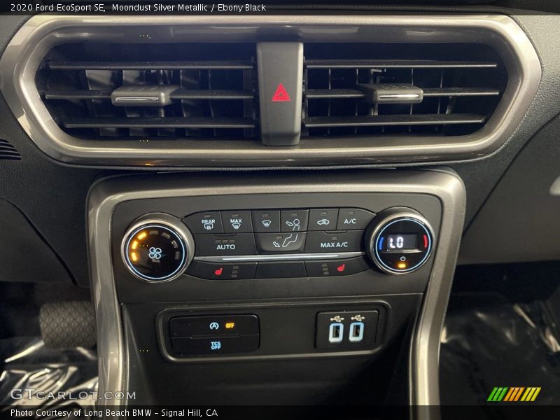 Moondust Silver Metallic / Ebony Black 2020 Ford EcoSport SE