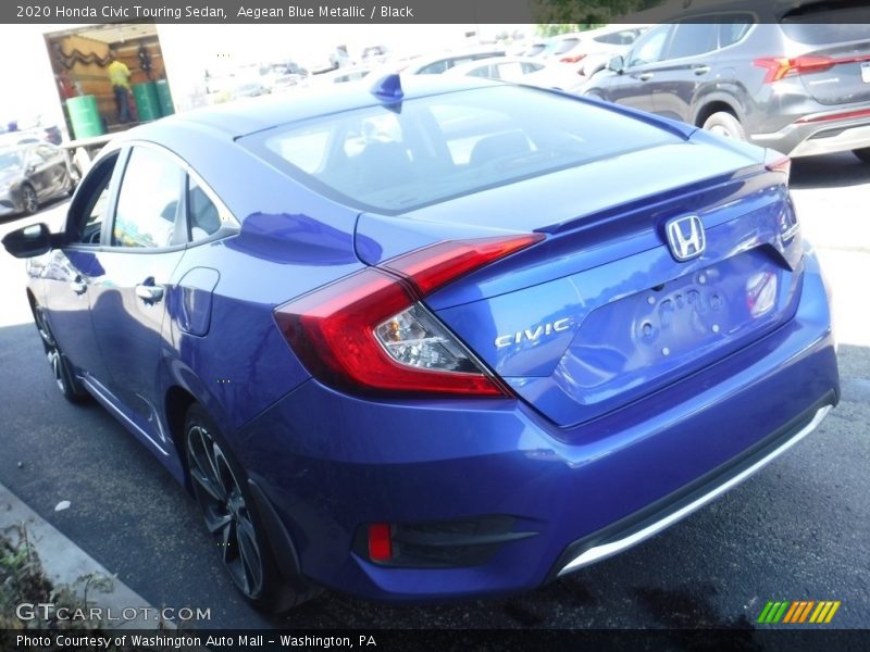 Aegean Blue Metallic / Black 2020 Honda Civic Touring Sedan