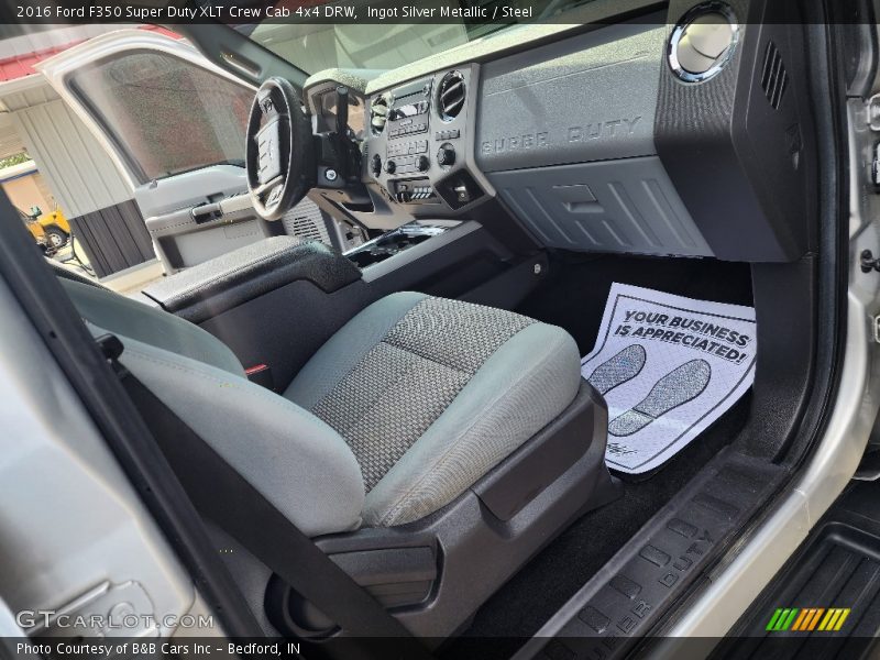 Ingot Silver Metallic / Steel 2016 Ford F350 Super Duty XLT Crew Cab 4x4 DRW