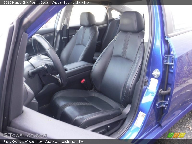Aegean Blue Metallic / Black 2020 Honda Civic Touring Sedan