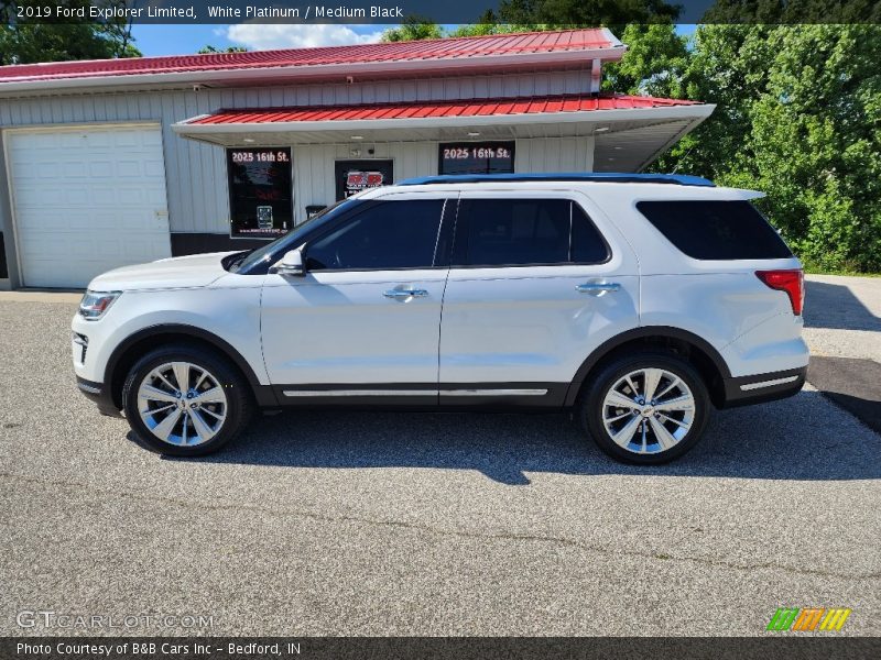 White Platinum / Medium Black 2019 Ford Explorer Limited