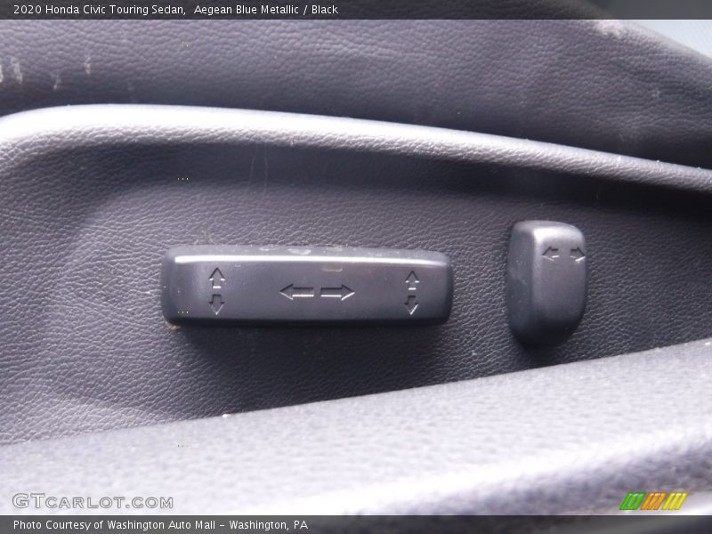 Aegean Blue Metallic / Black 2020 Honda Civic Touring Sedan