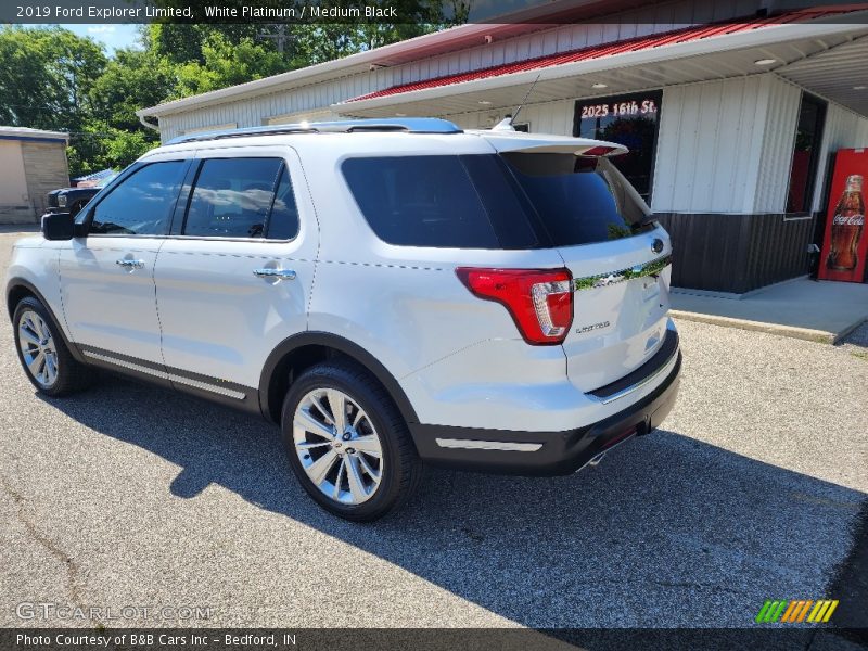 White Platinum / Medium Black 2019 Ford Explorer Limited