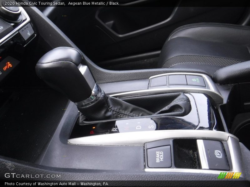 Aegean Blue Metallic / Black 2020 Honda Civic Touring Sedan