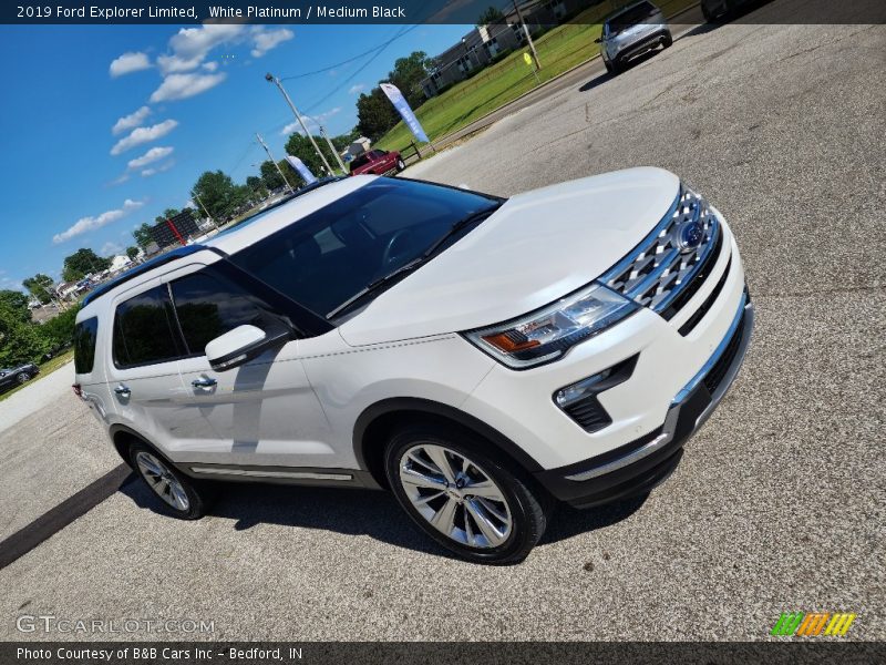 White Platinum / Medium Black 2019 Ford Explorer Limited