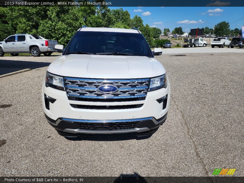 White Platinum / Medium Black 2019 Ford Explorer Limited