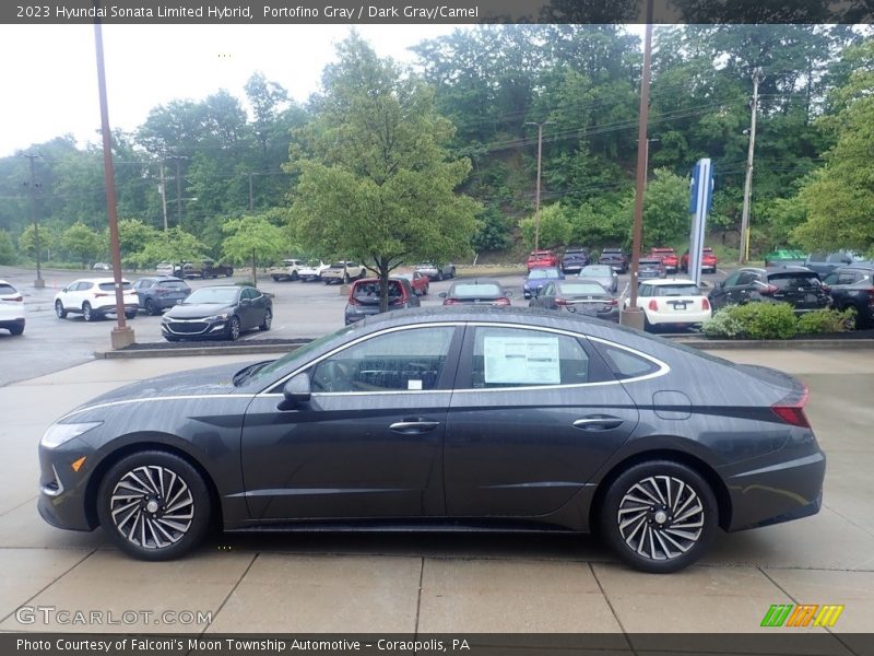 Portofino Gray / Dark Gray/Camel 2023 Hyundai Sonata Limited Hybrid