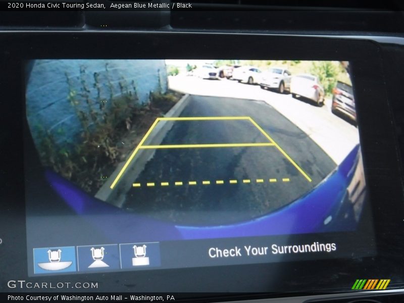 Aegean Blue Metallic / Black 2020 Honda Civic Touring Sedan