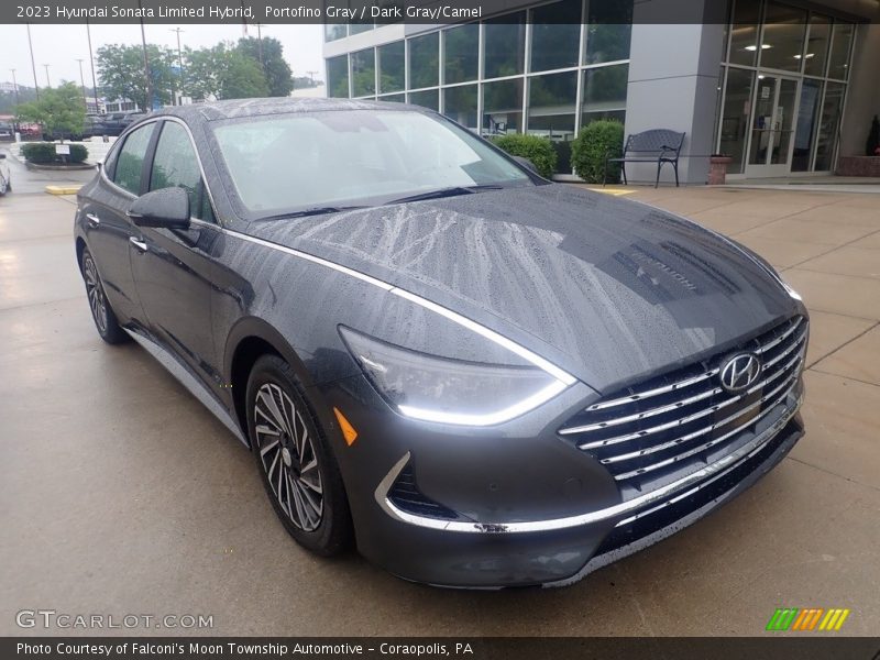 Portofino Gray / Dark Gray/Camel 2023 Hyundai Sonata Limited Hybrid