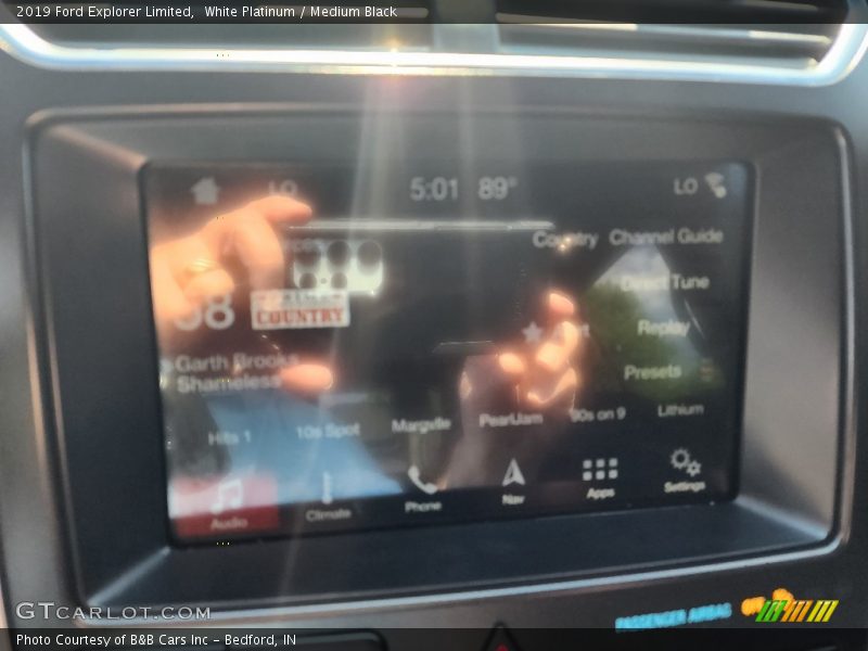 White Platinum / Medium Black 2019 Ford Explorer Limited