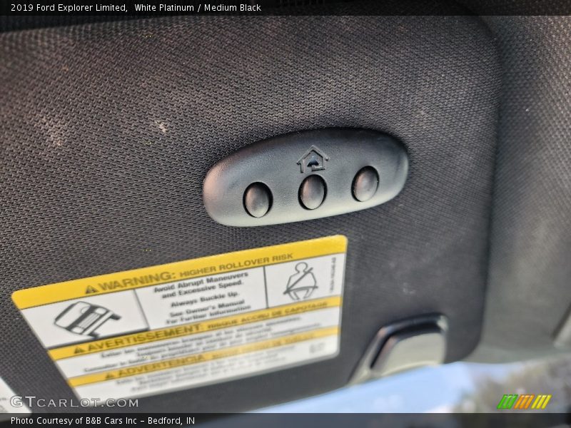 White Platinum / Medium Black 2019 Ford Explorer Limited