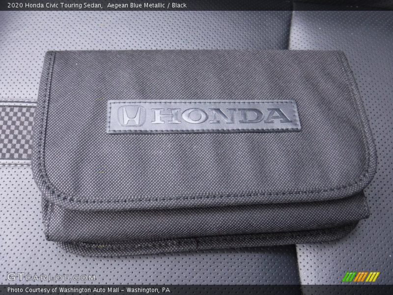 Aegean Blue Metallic / Black 2020 Honda Civic Touring Sedan