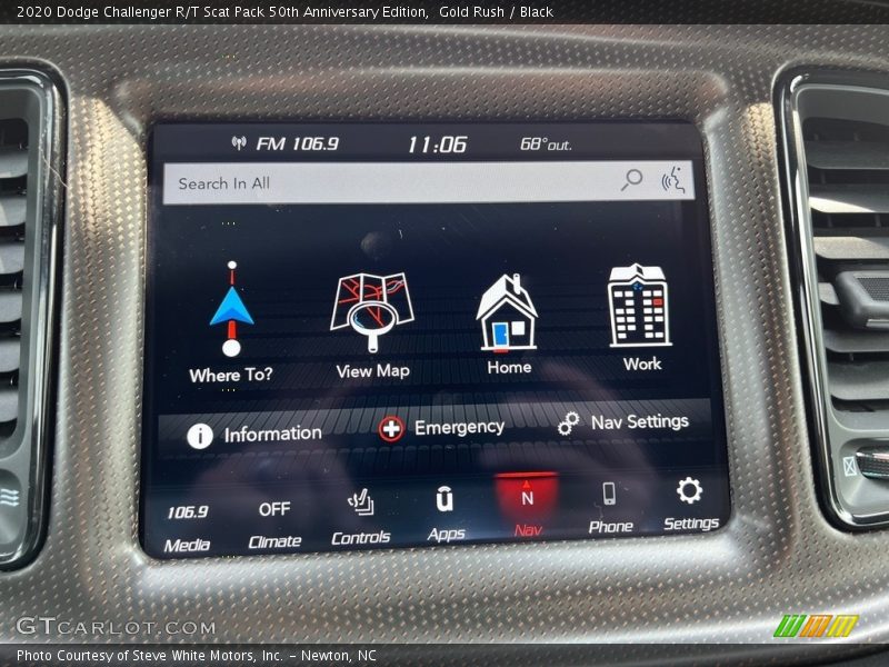 Controls of 2020 Challenger R/T Scat Pack 50th Anniversary Edition
