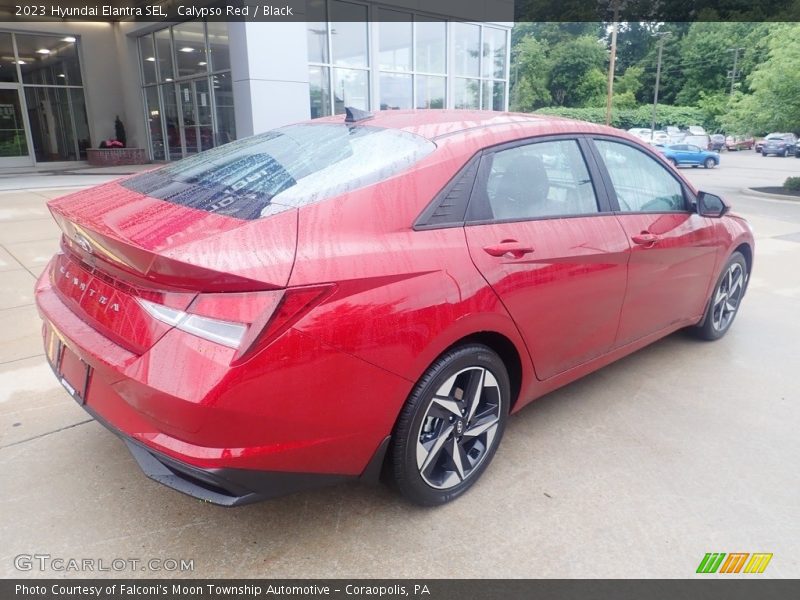Calypso Red / Black 2023 Hyundai Elantra SEL