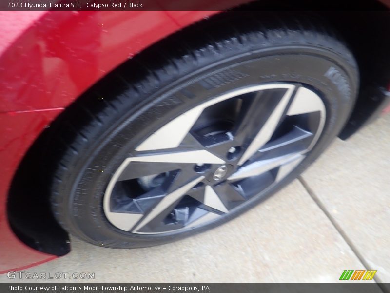 Calypso Red / Black 2023 Hyundai Elantra SEL