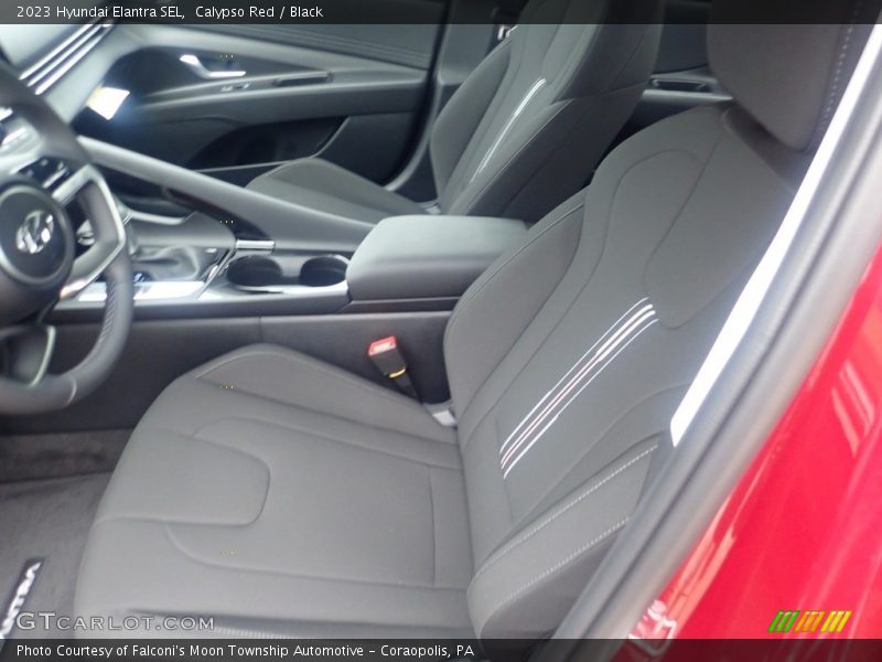 Calypso Red / Black 2023 Hyundai Elantra SEL