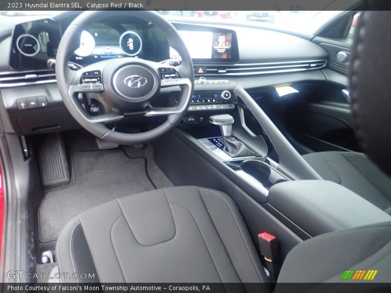 Calypso Red / Black 2023 Hyundai Elantra SEL