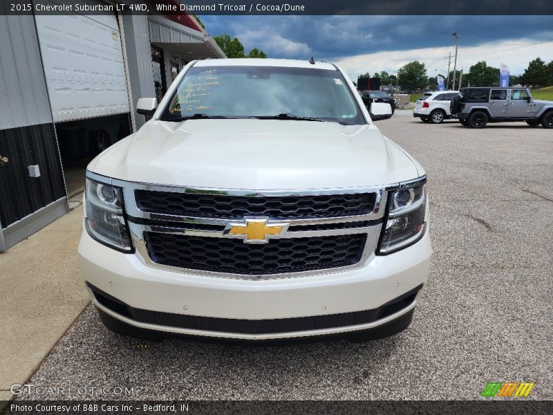 White Diamond Tricoat / Cocoa/Dune 2015 Chevrolet Suburban LT 4WD