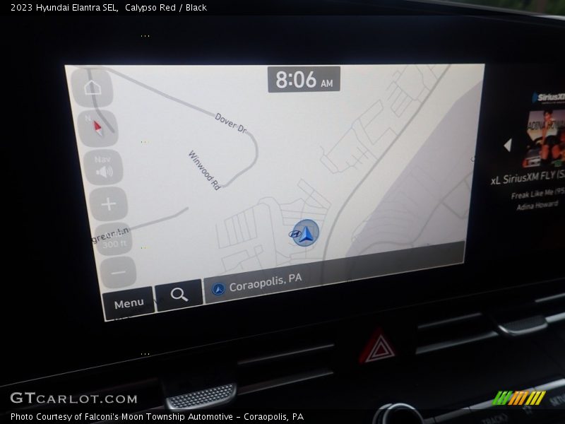 Calypso Red / Black 2023 Hyundai Elantra SEL