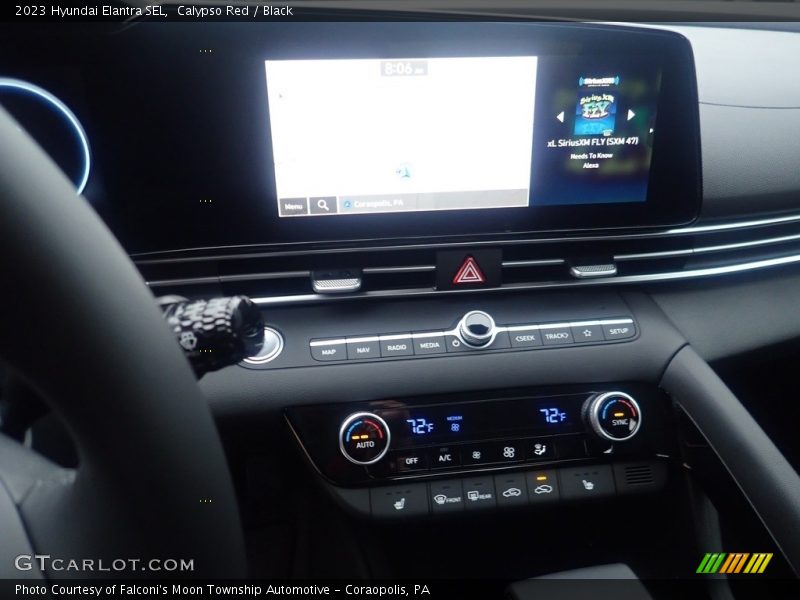 Calypso Red / Black 2023 Hyundai Elantra SEL
