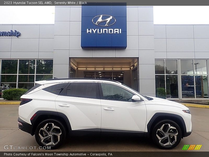 Serenity White / Black 2023 Hyundai Tucson SEL AWD