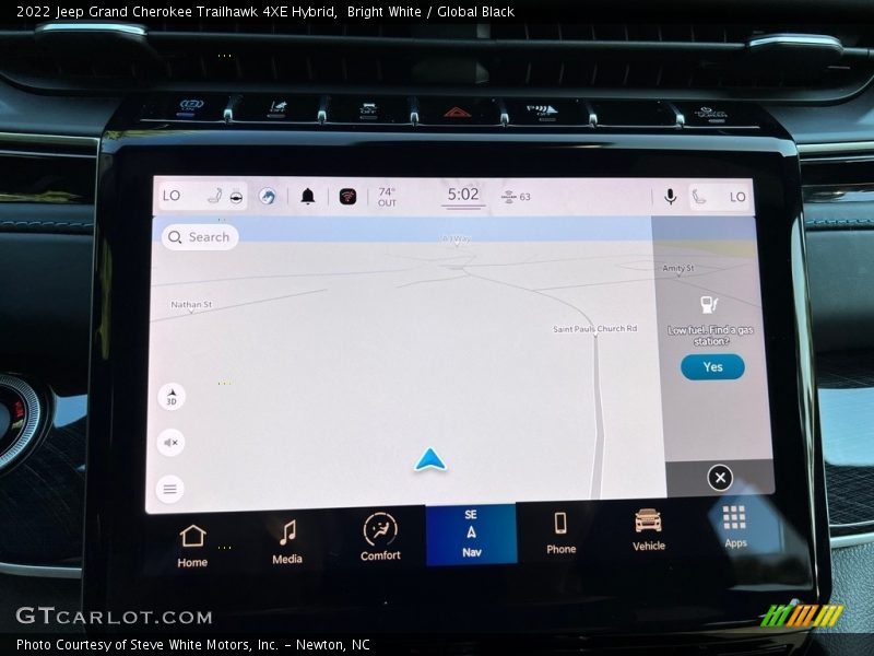 Navigation of 2022 Grand Cherokee Trailhawk 4XE Hybrid