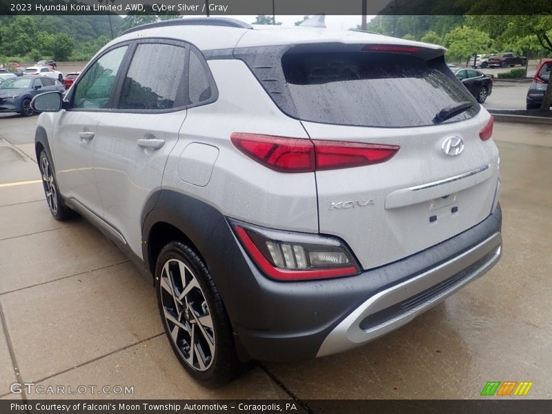 Cyber Silver / Gray 2023 Hyundai Kona Limited AWD