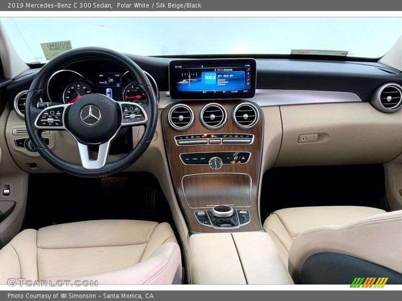 Polar White / Silk Beige/Black 2019 Mercedes-Benz C 300 Sedan