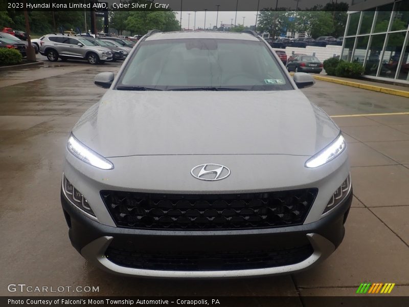 Cyber Silver / Gray 2023 Hyundai Kona Limited AWD