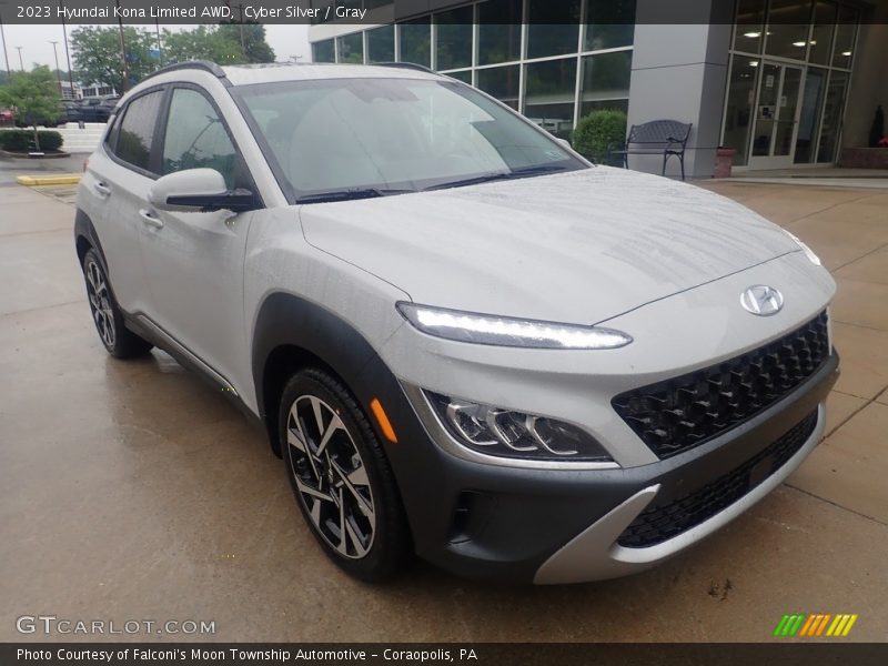Cyber Silver / Gray 2023 Hyundai Kona Limited AWD