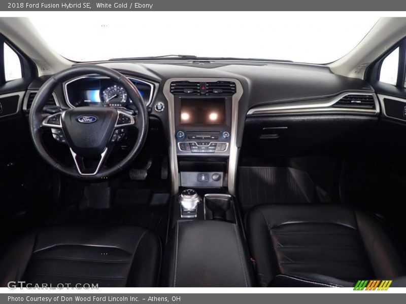 White Gold / Ebony 2018 Ford Fusion Hybrid SE