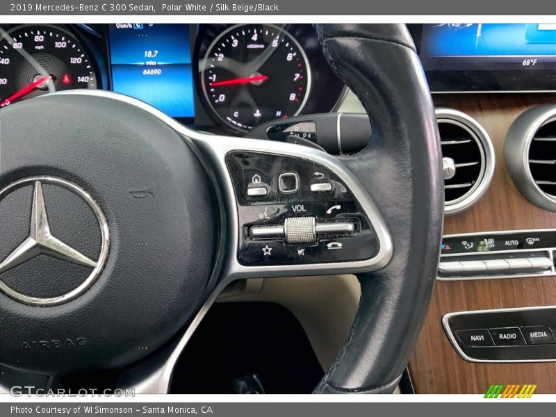Polar White / Silk Beige/Black 2019 Mercedes-Benz C 300 Sedan