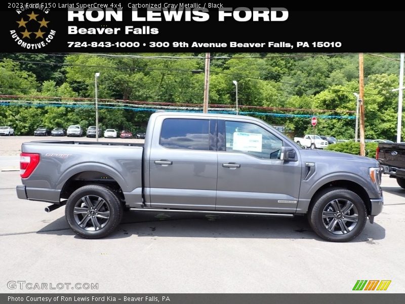 Carbonized Gray Metallic / Black 2023 Ford F150 Lariat SuperCrew 4x4
