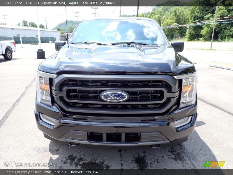 Agate Black Metallic / Black 2023 Ford F150 XLT SuperCab 4x4