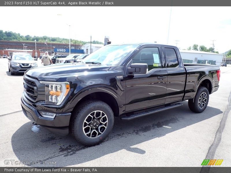 Agate Black Metallic / Black 2023 Ford F150 XLT SuperCab 4x4
