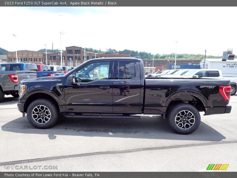 Agate Black Metallic / Black 2023 Ford F150 XLT SuperCab 4x4