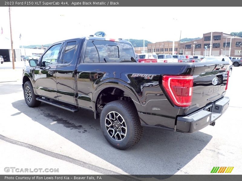 Agate Black Metallic / Black 2023 Ford F150 XLT SuperCab 4x4