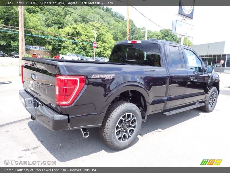 Agate Black Metallic / Black 2023 Ford F150 XLT SuperCab 4x4