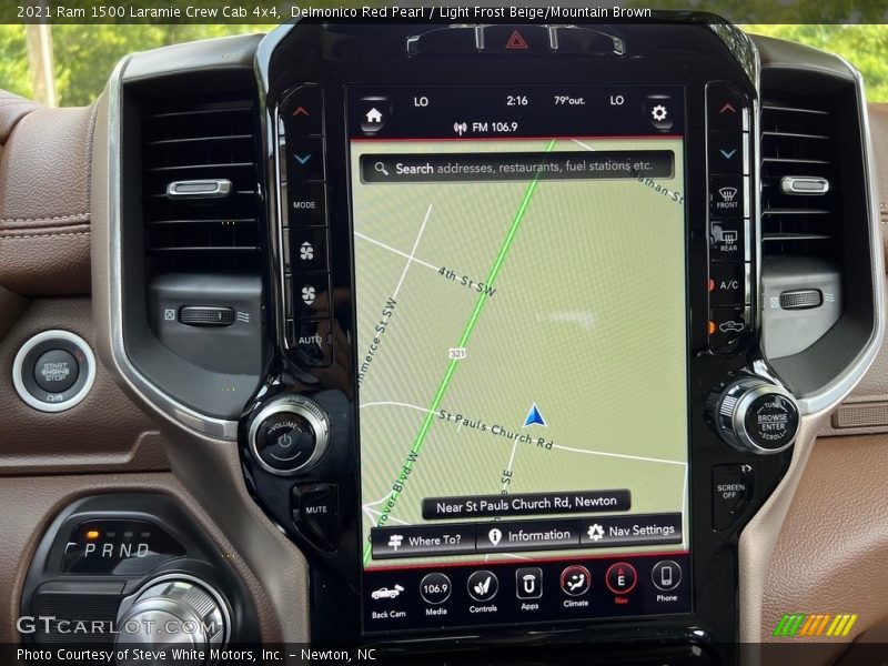 Navigation of 2021 1500 Laramie Crew Cab 4x4