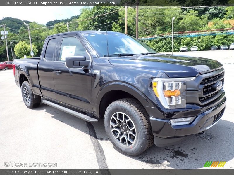 Agate Black Metallic / Black 2023 Ford F150 XLT SuperCab 4x4