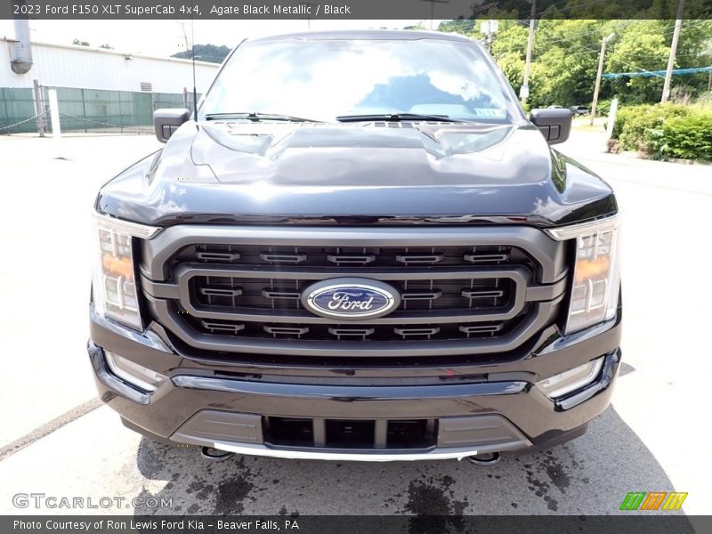 Agate Black Metallic / Black 2023 Ford F150 XLT SuperCab 4x4