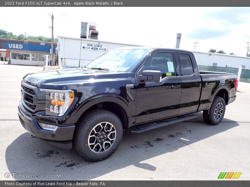 Agate Black Metallic / Black 2023 Ford F150 XLT SuperCab 4x4