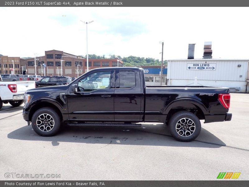 Agate Black Metallic / Black 2023 Ford F150 XLT SuperCab 4x4