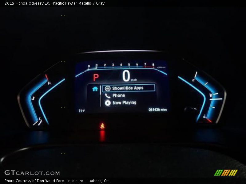 Pacific Pewter Metallic / Gray 2019 Honda Odyssey EX