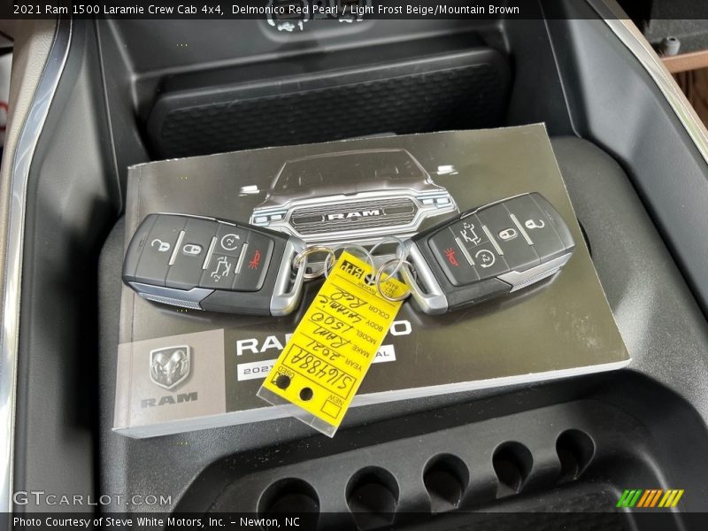 Delmonico Red Pearl / Light Frost Beige/Mountain Brown 2021 Ram 1500 Laramie Crew Cab 4x4