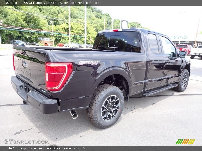 Agate Black Metallic / Black 2023 Ford F150 XLT SuperCab 4x4