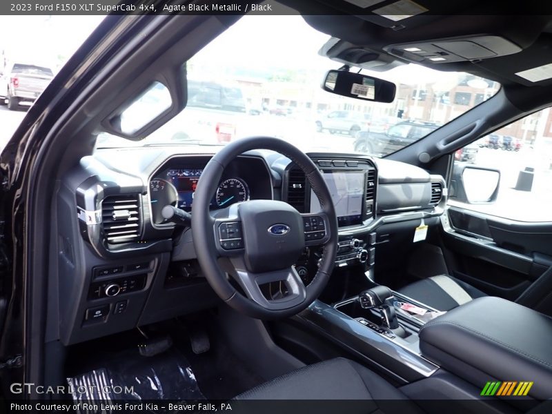 Agate Black Metallic / Black 2023 Ford F150 XLT SuperCab 4x4